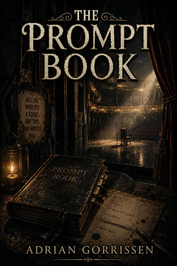 The Prompt Book supernatural theatre thriller book cover by Adrian Gorrissen